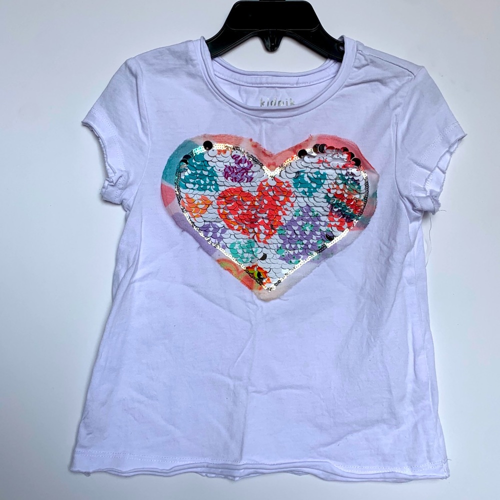 Sequin heart shirt